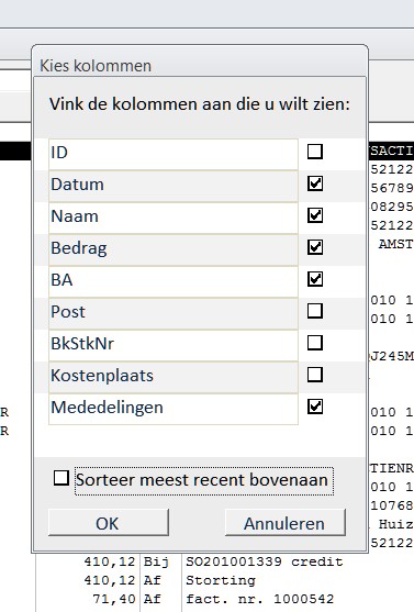 OAssist KiesKolommen