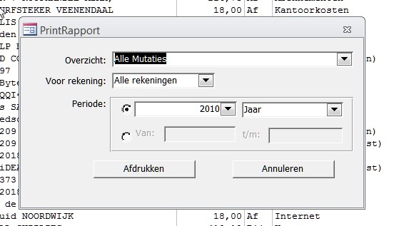 Scherm Afdrukken Rapport